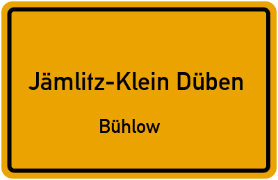 Straßenverzeichnis Jämlitz-Klein Düben Bühlow