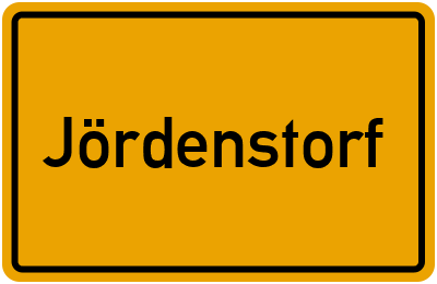 Ortsschild von Jördenstorf in Mecklenburg-Vorpommern