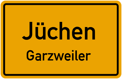 Ortsschild Jüchen Garzweiler