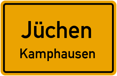 Ortsschild Jüchen Kamphausen