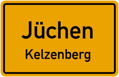 Ortsschild Jüchen Kelzenberg