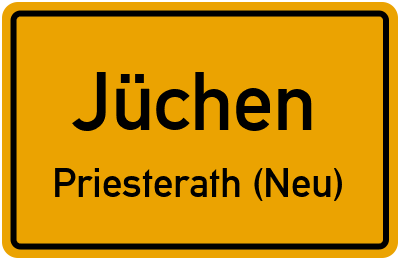 Straßenverzeichnis Jüchen Priesterath (Neu)