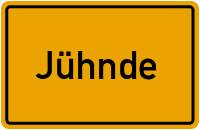 Ortsschild von Jühnde in Niedersachsen