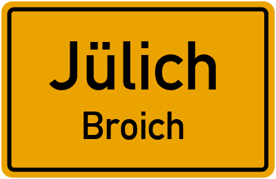 Ortsschild Jülich Broich