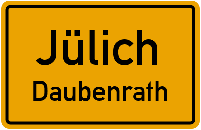Ortsschild Jülich Daubenrath
