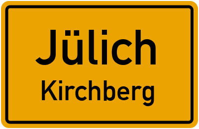 Ortsschild Jülich Kirchberg