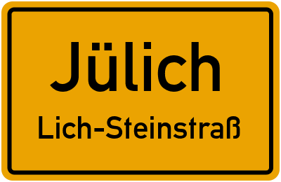 Ortsschild Jülich Lich-Steinstraß