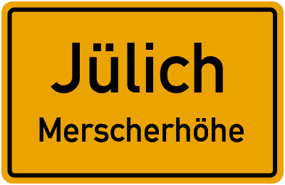 Straßenverzeichnis Jülich Merscherhöhe