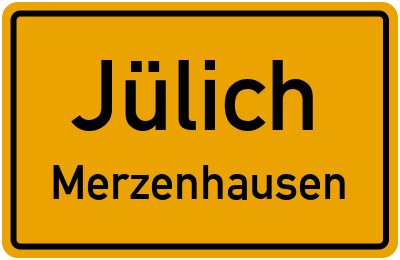 Ortsschild Jülich Merzenhausen