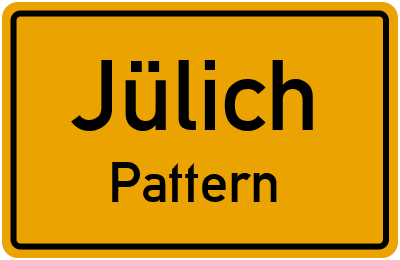 Ortsschild Jülich Pattern