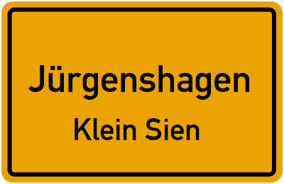 Straßenverzeichnis Jürgenshagen Klein Sien