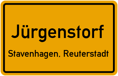Straßenverzeichnis Jürgenstorf Stavenhagen, Reuterstadt