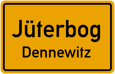 Straßenverzeichnis Jüterbog Dennewitz
