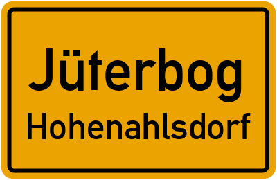 Straßenverzeichnis Jüterbog Hohenahlsdorf