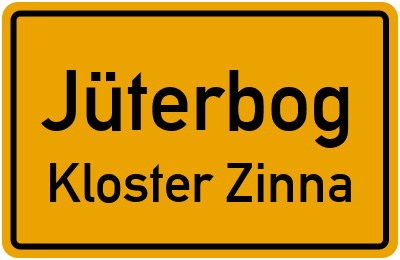 Straßenverzeichnis Jüterbog Kloster Zinna