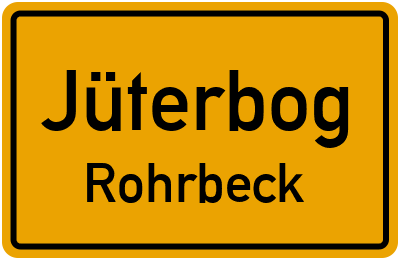 Straßenverzeichnis Jüterbog Rohrbeck