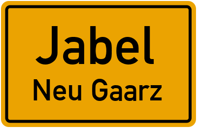Straßenverzeichnis Jabel Neu Gaarz