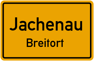 Ortsschild Jachenau Breitort