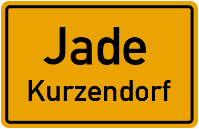 Ortsschild Jade Kurzendorf