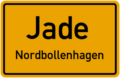 Ortsschild Jade Nordbollenhagen