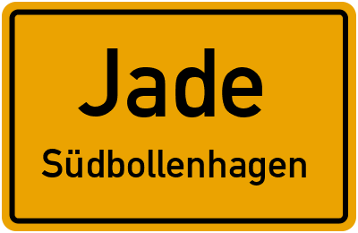 Ortsschild Jade Südbollenhagen
