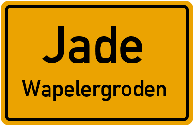 Ortsschild Jade Wapelergroden