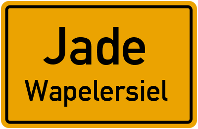 Ortsschild Jade Wapelersiel