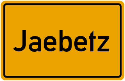 Ortsschild von Jaebetz in Mecklenburg-Vorpommern