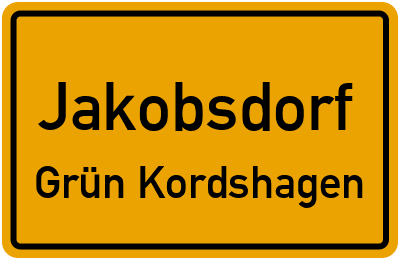 Straßenverzeichnis Jakobsdorf Grün Kordshagen