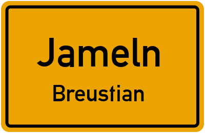 Straßenverzeichnis Jameln Breustian