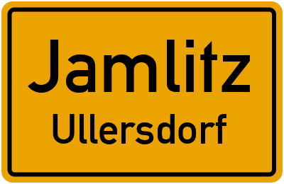 Ortsschild Jamlitz Ullersdorf