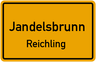Ortsschild Jandelsbrunn Reichling