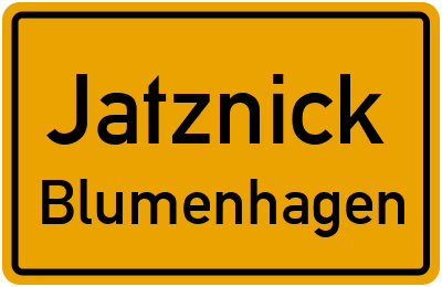 Straßenverzeichnis Jatznick Blumenhagen