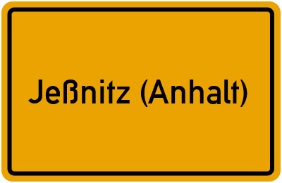 Ortsschild von Stadt Jeßnitz (Anhalt) in Sachsen-Anhalt