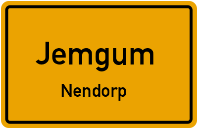 Ortsschild Jemgum Nendorp