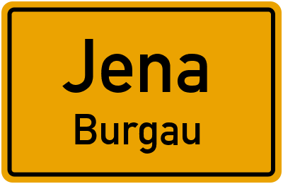 Ortsschild Jena Burgau