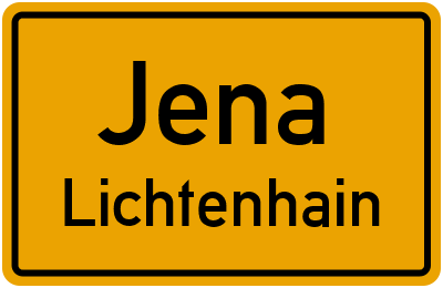 Ortsschild Jena Lichtenhain