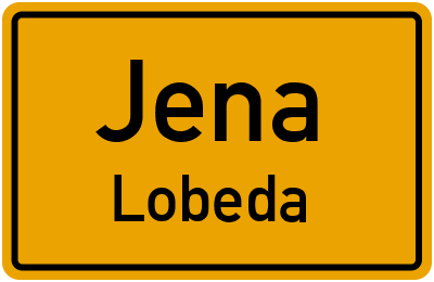 Ortsschild Jena Lobeda