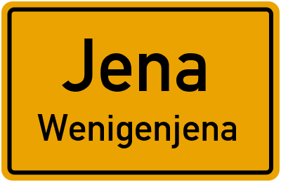 Ortsschild Jena Wenigenjena