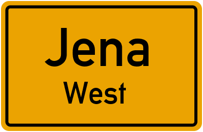 Ortsschild Jena West