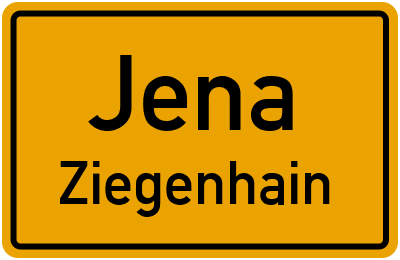 Ortsschild Jena Ziegenhain