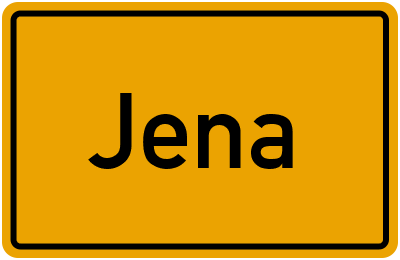 Ortsschild von Stadt Jena in Thüringen