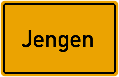 Ortsschild von Gemeinde Jengen in Bayern