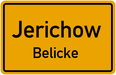 Straßenverzeichnis Jerichow Belicke