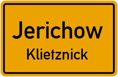 Straßenverzeichnis Jerichow Klietznick