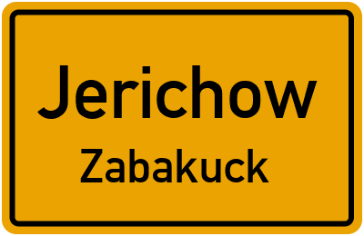 Straßenverzeichnis Jerichow Zabakuck