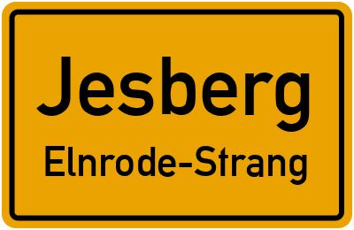 Ortsschild Jesberg Elnrode-Strang