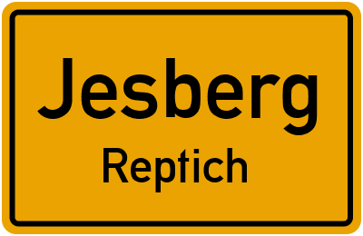 Ortsschild Jesberg Reptich