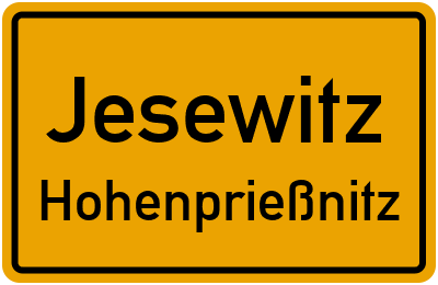 Straßenverzeichnis Jesewitz Hohenprießnitz