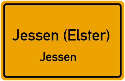 Ortsschild Jessen (Elster) Jessen